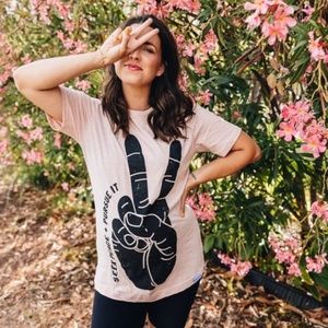 Seek Peace - Walk In Love Heather Prism Peach T-Shirt